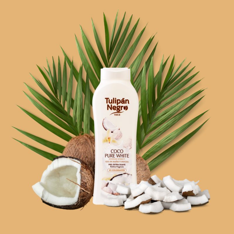 Gel de dus TulipanNegro cocos alb 650 ml