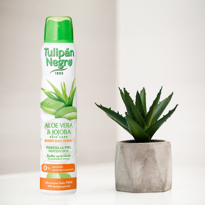 Deodorant spray deodorant TulipanNegro cu Aloe Vera și Jojoba 200 ml