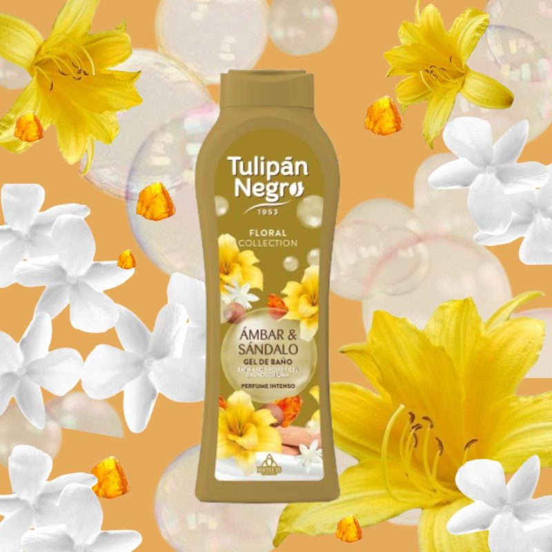 Gel de dus TulipanNegro chihlimbar și lemn de santal 650 ml