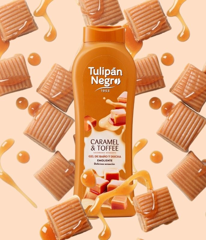 Gel de dus TulipanNegro Caramel și Toffee 650 ml