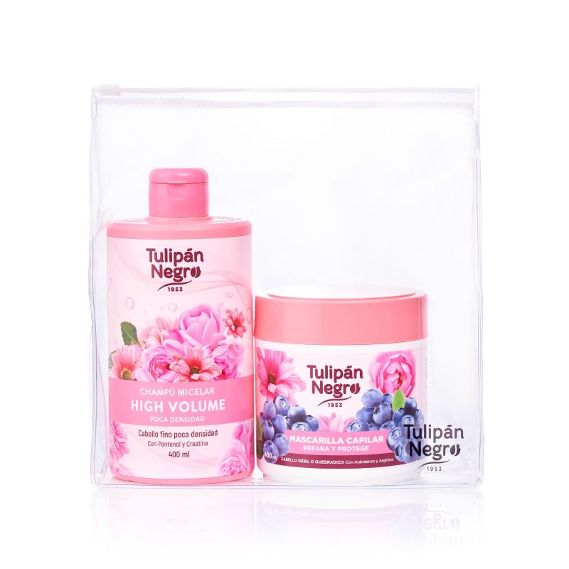 Set de toaletă cu șampon pentru volum mare și mască reparatoare și protectoare