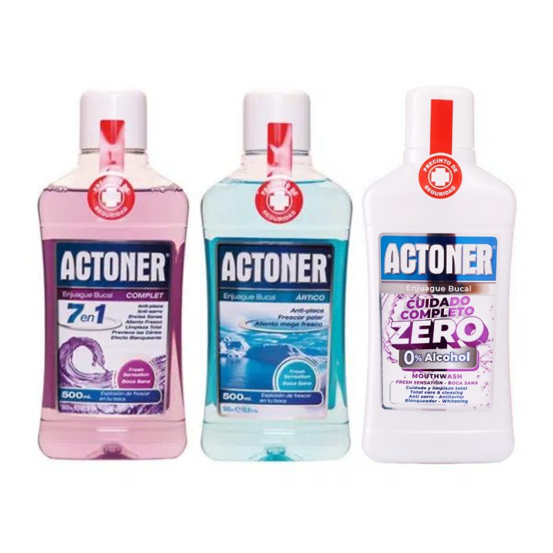 Pachet de 3 ape de gură Actoner 500 ml